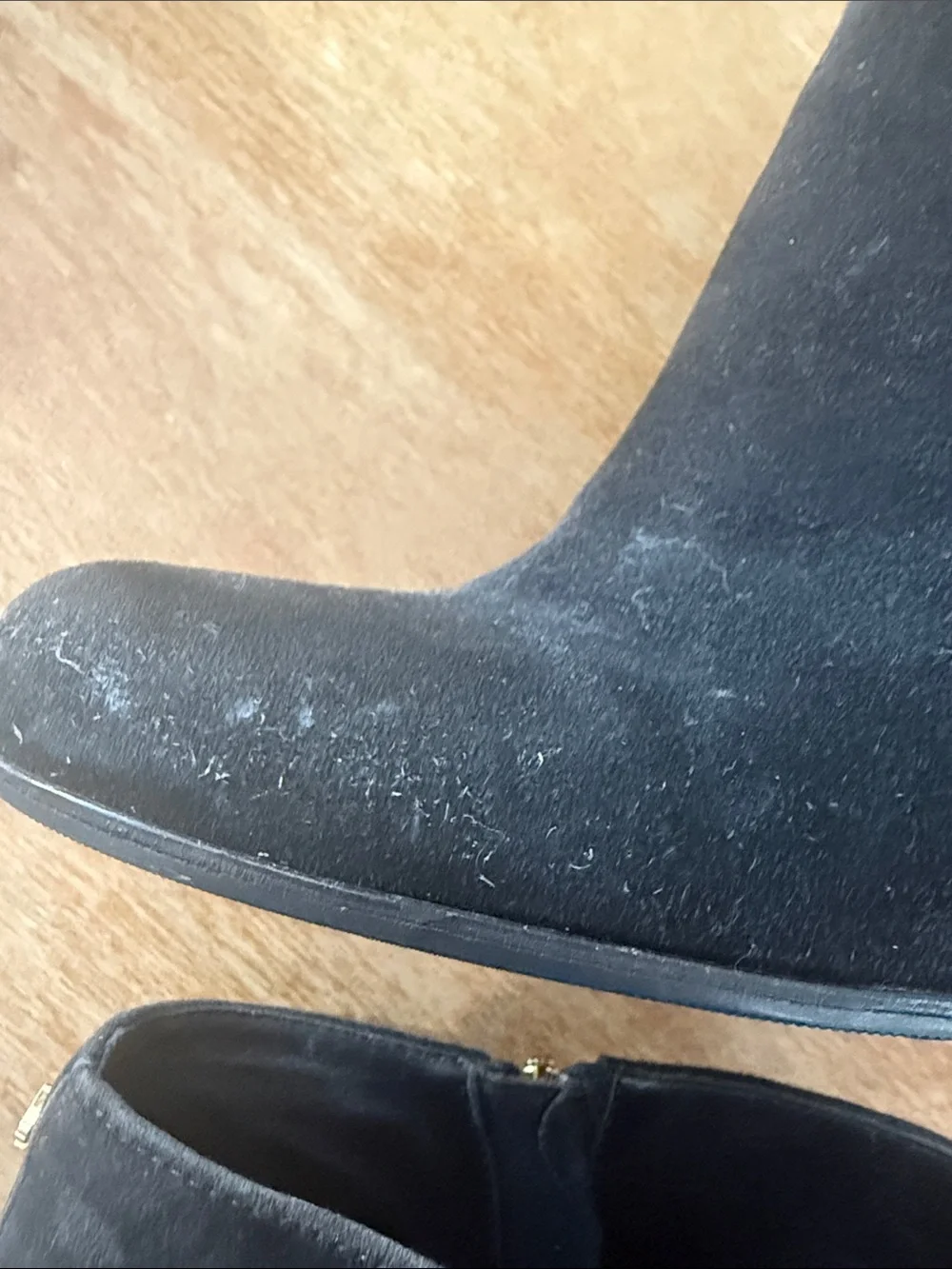 Kate Spade Black Suede Studded Ankle Booties - Size 7.5